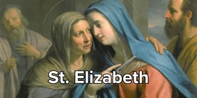 Image of St. Elizabeth hugging Mary, Mother of God